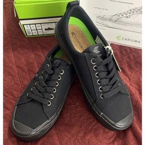 New NIB Cariuma OCA Black Canvas Low Top Sneakers Womens Sz 8 Unisex Men‎ Sz 6.5